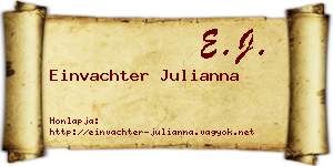 Einvachter Julianna névjegykártya